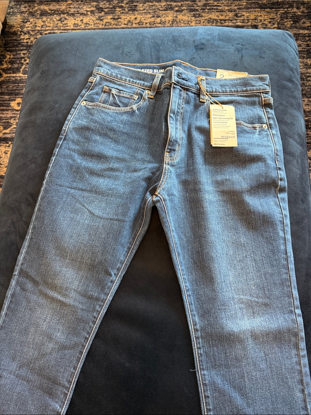 Miu Miu Men's Slim Jeans in Medium Blue Denim